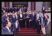 Augusto Pinochet en la ceremonia de cambio de mando, 1990