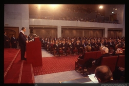 Ceremonia de cambio de mando: Patricio Aylwin asume la presidencia de la república en el Congreso Nacional, 1990