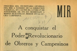 A conquistar el poder revolucionario de obreros y campesinos