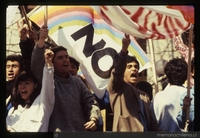 Celebración ciudadana en Santiago por el triunfo del No, 1988