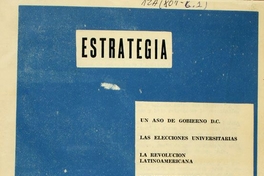 Estrategia: n° 1, noviembre de 1965