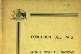 Población del país: tomo 1