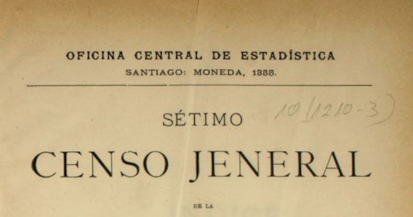 Sétimo Censo Jeneral de la Población de Chile: levantado el 28 de noviembre de 1895: tomo 2