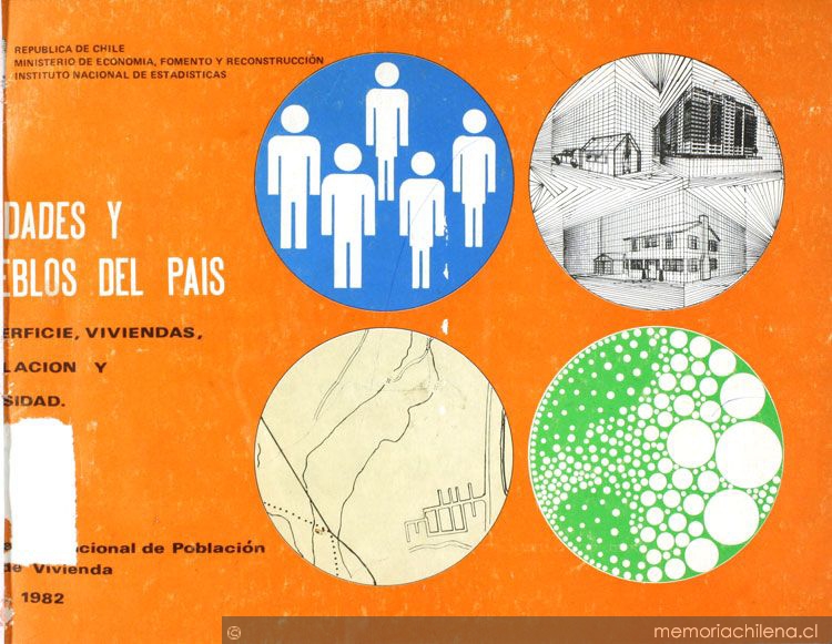 Ciudades y pueblos del país: superficie, viviendas, población y densidad:  XV Censo Nacional de Población y IV de Vivienda