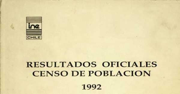 Resultados oficiales censo de población 1992: población total país, regiones, comunas, por sexo y edad