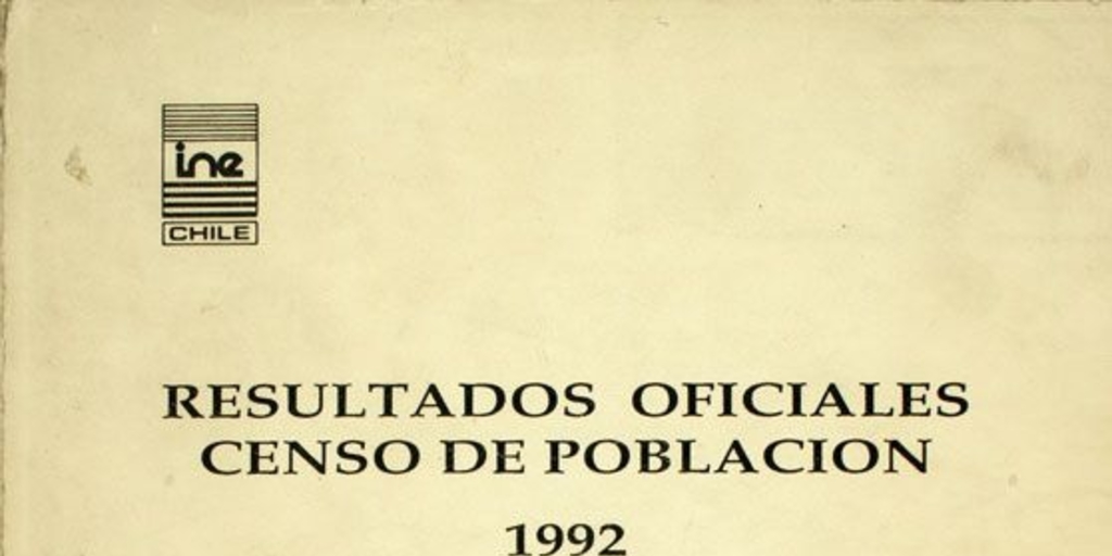 Resultados oficiales censo de población 1992: población total país, regiones, comunas, por sexo y edad