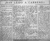 ¿Han leído a Carreño?