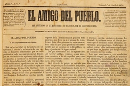 El Amigo del Pueblo: año 1, no.1-53, 1 abril a 3 de junio de 1850