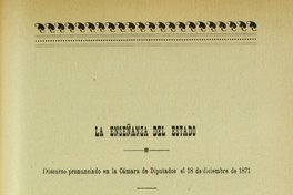 La enseñanza del Estado ; Estado de la instrucción secundaria