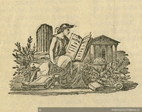 Ilustración en portada de "Nuevo plan de estudios para el curso de humanidades del Instituto Nacional", 1858 Ilustración en portada de "Nuevo plan de estudios para el curso de humanidades del Instituto Nacional", 1858