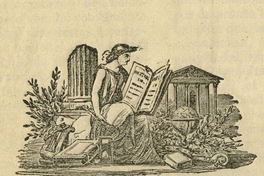 Ilustración en portada de "Nuevo plan de estudios para el curso de humanidades del Instituto Nacional", 1858