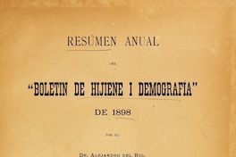 Resumen anual del Boletín de Higiene y Demografía de 1898