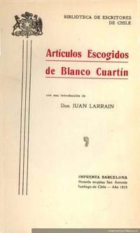 Artículos escogidos de Blanco Cuartín