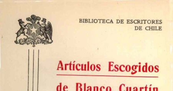 Artículos escogidos de Blanco Cuartín