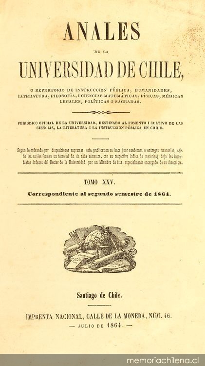 Relación médica de lo sucedido en el Templo de la Compañía el 8 de diciembre de 1863