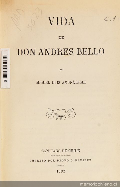 Vida de don Andrés Bello