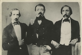 Miguel Luis Amunátegui, Domingo Santa María y Gregorio Víctor Amunátegui en 1848