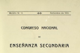 Congreso Nacional de Enseñanza Secundaria: tomo I