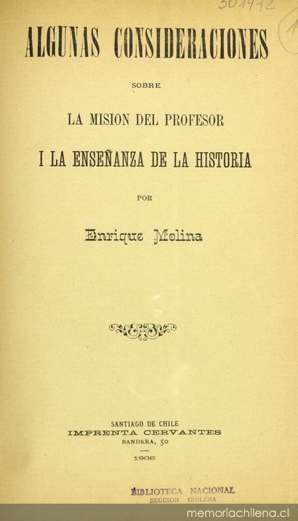 Algunas consideraciones sobre la misión del profesor i la enseñanza de la historia