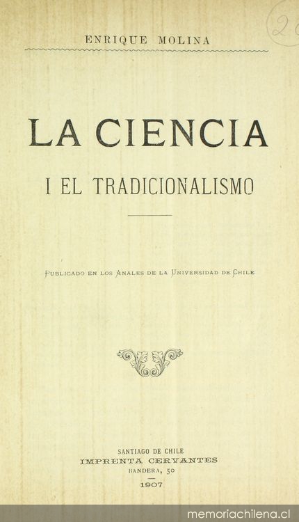 La ciencia i el tradicionalismo