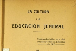 La cultura i la educación jeneral
