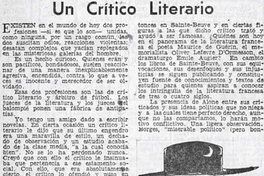 Un crítico literario