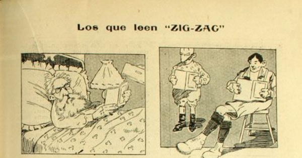 Caricatura "Los que leen Zig Zag"