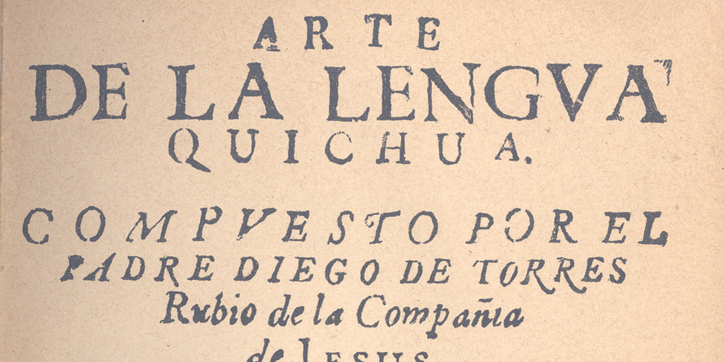 Arte de la lengua Quichua
