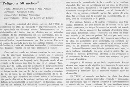 "Peligro a 50 metros"