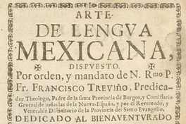 Arte de la lengua mexicana