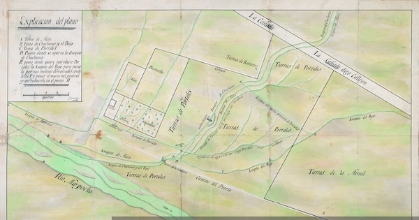 Plano de las tierras de José Santiago Portales, 1798