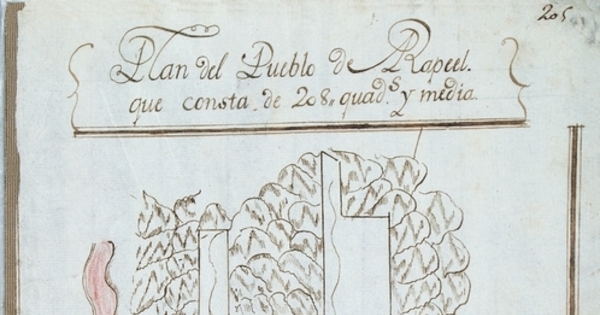 Plan del pueblo de Rapel, 1792