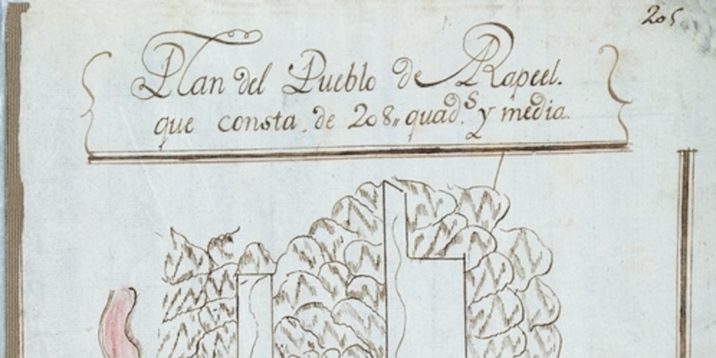 Plan del pueblo de Rapel, 1792