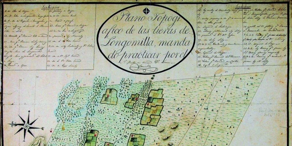 Plano topográfico de las tierras de Loncomilla mandado a practicar por el ..., 1832