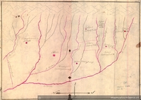 Zona entre los ríos Perquilauquén e Itata, con límites de subdelegaciones, 1835