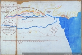 Plano de la Hacienda de Concón y establecimiento minero de lord Tomás Cochrane, Quillota, 1836