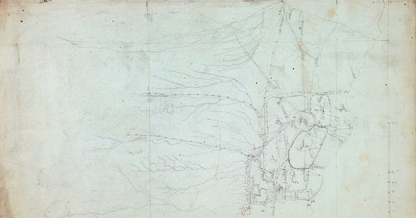 Croquis del pueblo de Chanco, ríos y los alrededores, 1845