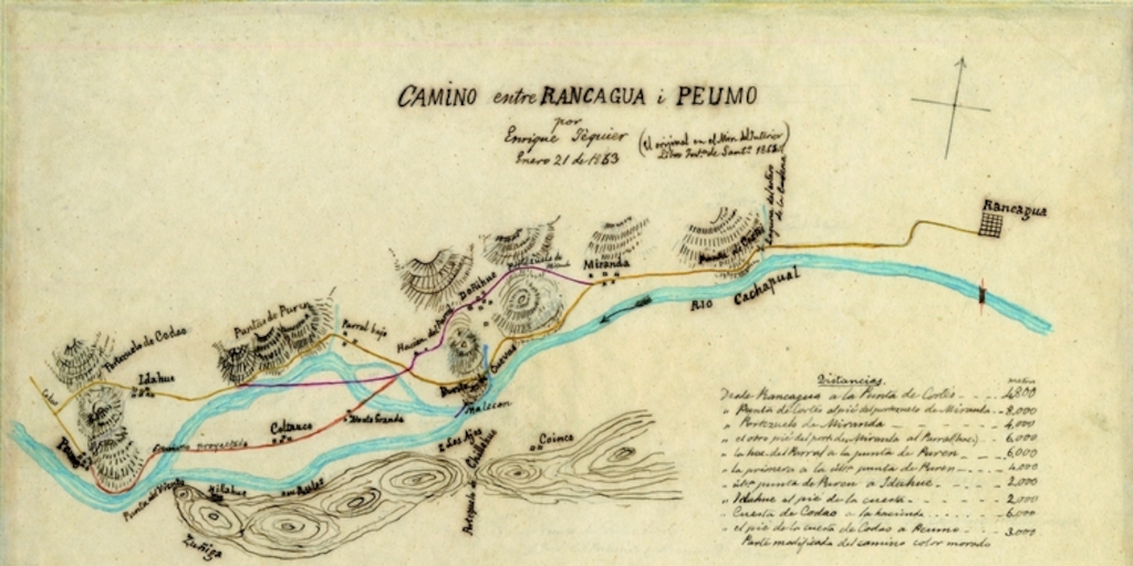 Camino entre Rancagua i Peumo, 1863