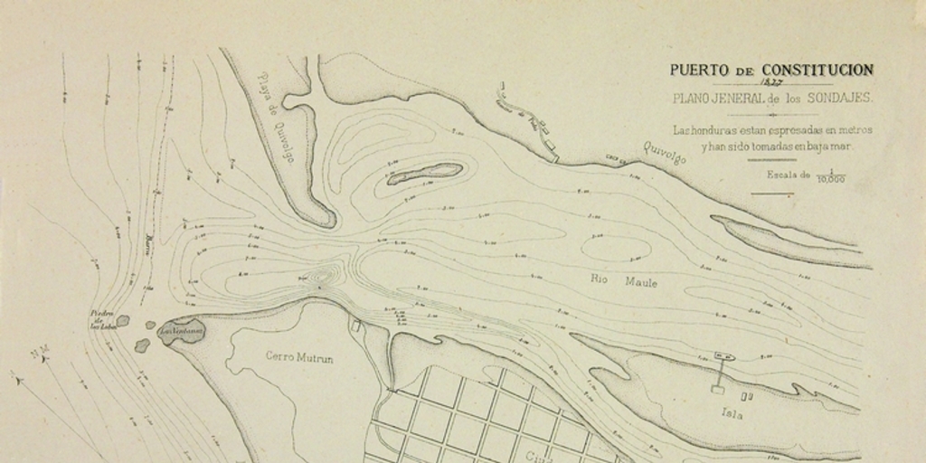 Puerto de Constitución. Plano jeneral de los sondajes, 1877