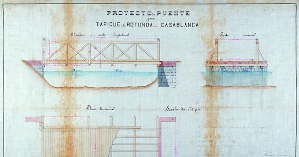 Proyecto de puente para Tapihue i Rotunda en Casablanca, 1887