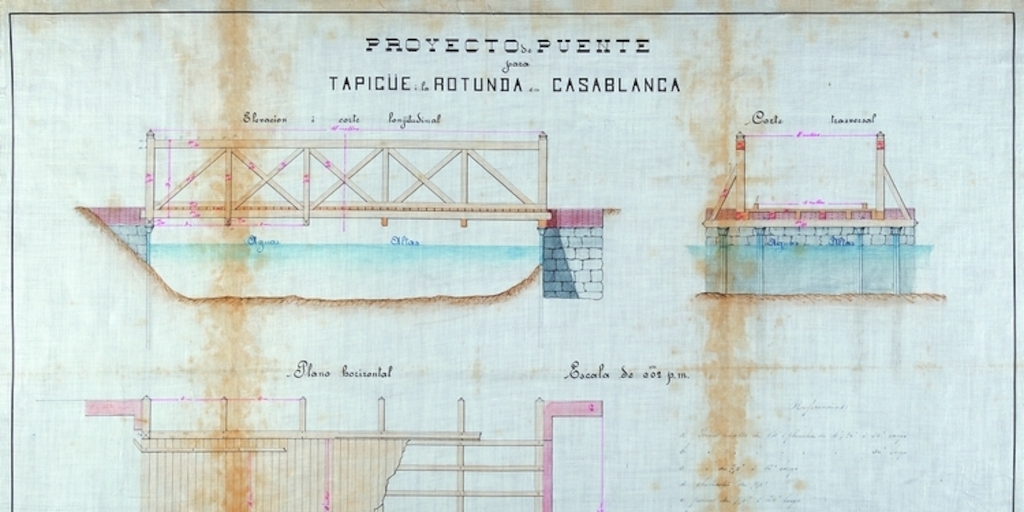 Proyecto de puente para Tapihue i Rotunda en Casablanca, 1887