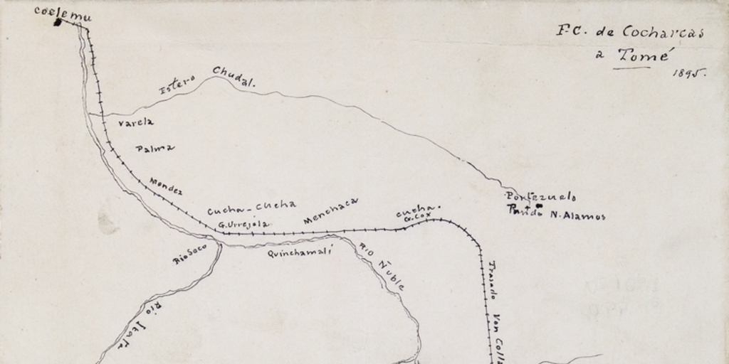 Ferrocarril de Cocharcas a Tomé, 1895