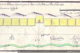 Plano de la poblacion dispuesta para los indios encomendados del Río de Guamalata, 1790