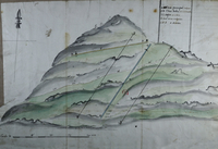 Mapa del mineral de plata del cerro Agua Amarga, partido de Huasco