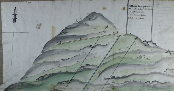 Mapa del mineral de plata del cerro Agua Amarga, partido de Huasco