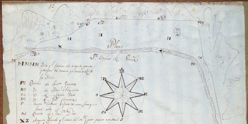 Plano San Isidro de Vicuña, 1820