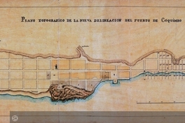 Plano topografico de la nueva delineacion del puerto de Coquimbo, 1850