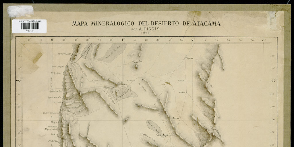 Mapa mineralógico del Desierto de Atacama