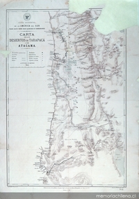 Carta de los desiertos de Tarapacá y Atacama, 1879