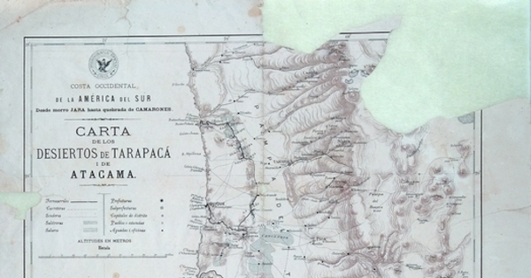 Carta de los desiertos de Tarapacá y Atacama, 1879